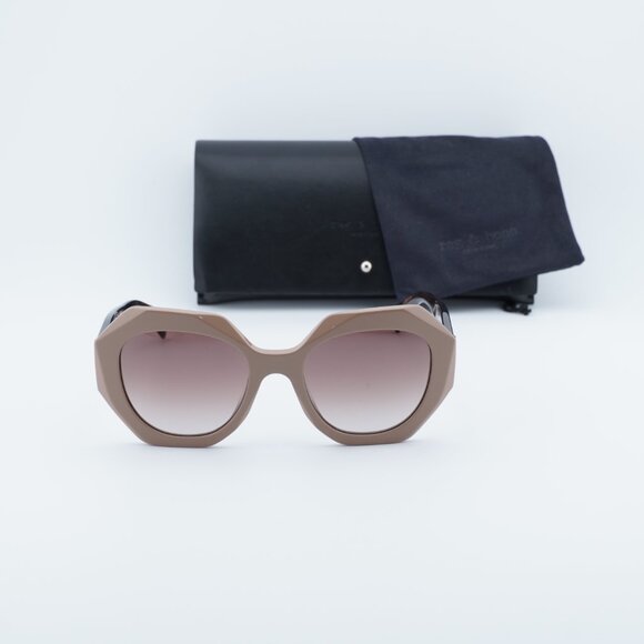 Rag & Bone RNB1091/G/S 009Q HA Geometric Sunglasses - Brown/Havana/Brown - Picture 2 of 9